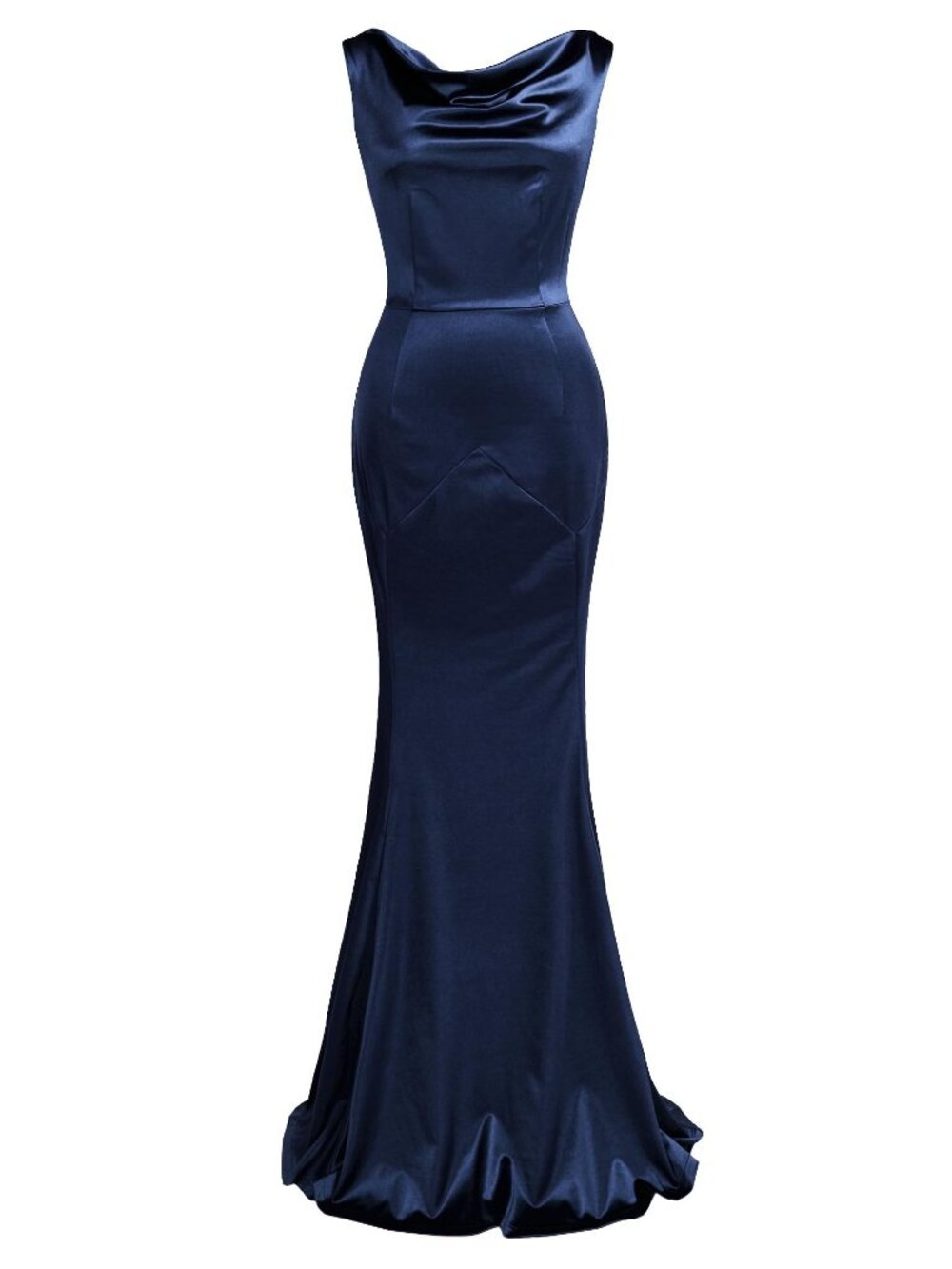 MUXXN Women's Retro 50s Style  Gorgeous Sleeveless Evening Long Dress Blue "L"